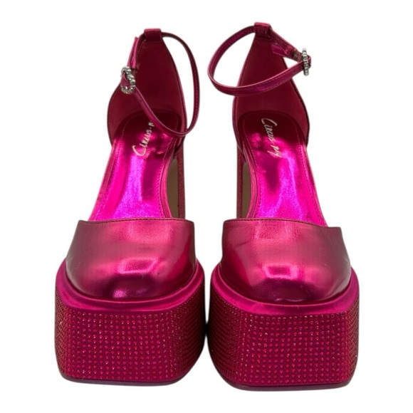 CIRCUS NY by SAM EDELMAN Women's Pink Punch Bailey Jewel Platform Heels Size 6.5 - Picture 3 of 8